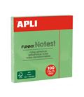 Nota adhesiva posit 75x75 100h verde pastel apli 19084 - 19084