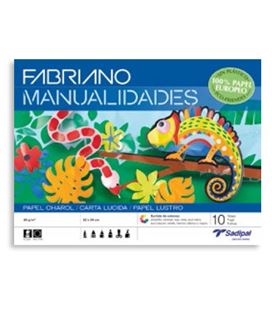 Papel charol bloc 10h colores fabriano s0400007