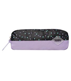 Estuche vacío juvenil kretona corazones morado totto ac52vin002-2010z-1c4