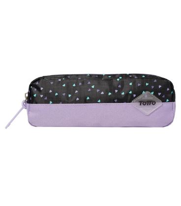 Estuche vacío juvenil kretona corazones morado totto ac52vin002-2010z-1c4 - AC52VIN002-2010Z-1C4