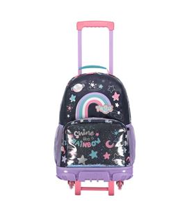 Mochila con carro compac shainy arcoiris totto mj03shn003-2210-2jvl