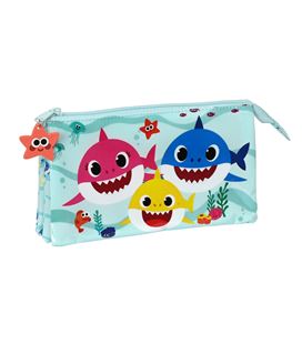Estuche vacío triple baby shark "beach day" safta 812160744