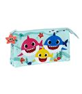 Estuche vacío triple baby shark "beach day" safta 812160744