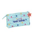 Estuche vacío triple baby shark "beach day" safta 812160744 - 812160744-1