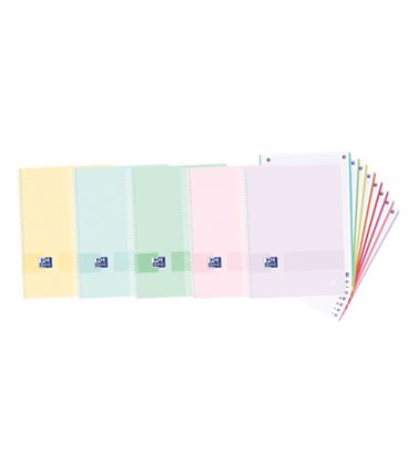 Cuaderno espiral microperforado a4 5x5 160h 90grs poipropileno pastel oxfor - 400158956