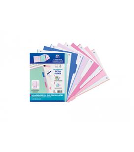 Separador a4 5 posiciones colores pastel oxford 400159036 - 400159036