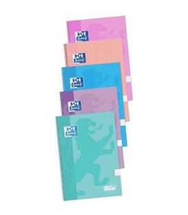 Cuaderno espiral fº 4x4 80h 90grs t/ex/d colores pastel oxford 400159802 - 400159802