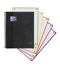 Cuaderno espiral a4 5x5 120h 90g microper. tdura negro oxford 100430279