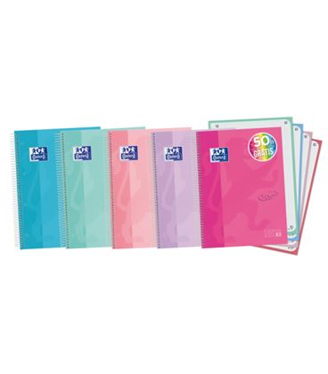 Cuaderno espiral a5 5x5 120h 90g microper. tdura pastel oxford 400133561 - 400133561