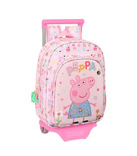 Mochila con carro pequeña peppa pig "having fun" safta 612272020 - 612272020