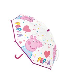 Paraguas manual 46cm rosa oscuro peppa pig "having fun" safta 312272119 - 312272119