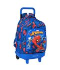 Mochila ruedas compact extraible spider-man "great power" safta 6122