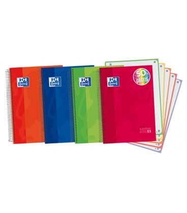 Cuaderno espiral a4 5x5 120h 90g microper. tdura vivos oxford 100430279 - 100430279