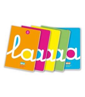 Cuaderno a4 3mm 50h 70g cuadrovia t.plastic fluor surtido lamela 06a4p03