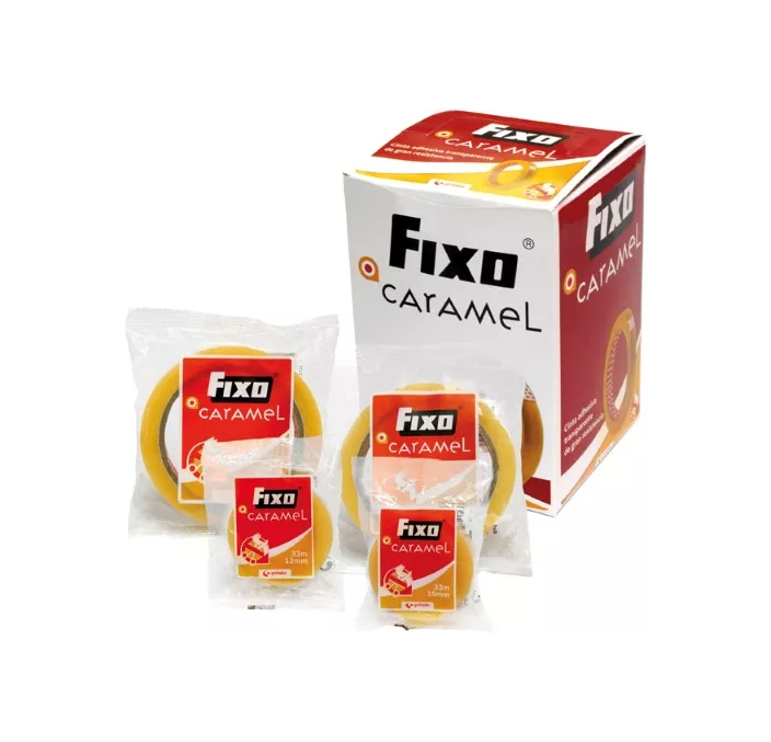CINTA ADHESIVA TRANSPARENTE 19MMX66MTS FIXO CARAMEL 75005300