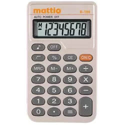 CALCULADORA BOLSILLO 8/10 DIG B-100 MATTIO MTT2160101 493456