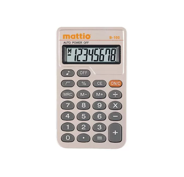 CALCULADORA BOLSILLO 8/10 DIG B-100 MATTIO MTT2160101 493456