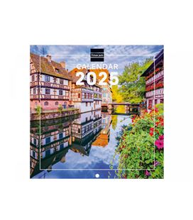 Calendario pared 2025 18x18 charming cities finocam 781234925 - 781234925