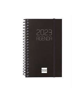 Agenda espiral 2023 semana vista hori. 79x127 opaque negro finocam 74271602 - 742716023