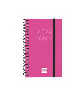 Agenda espiral 2023 semana vista hori. 79x127 opaque rosa finocam 742714523 - 742714523
