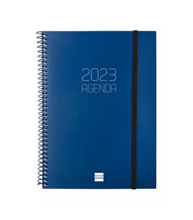 Agenda espiral 2023 semana vista hori. 155x212 opaque azul finocam 74276102 - 742761023