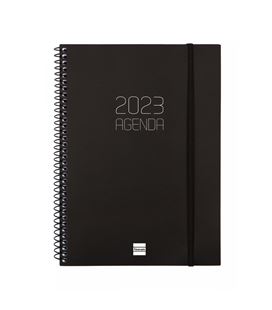 Agenda espiral 2023 semana vista vert. 155x212 opaque negro finocam 7427760 - 742776023