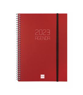 Agenda espiral 2023 semana vista vert. 155x212 opaque burdeos finocam 74277 - 742777423