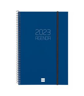 Agenda espiral 2023 semana vista vert. 165x242 opaque azul finocam 74283102 - 742831023