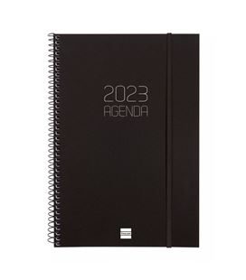 Agenda espiral 2023 semana vista vert. 165x242 opaque negro finocam 7428360 - 742836023