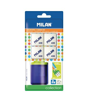 Sacapuntas deposito collection school + 4 gomas 430 milan bym10273 - BYM10273_01