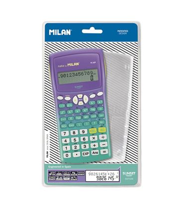 Calculadora cientifica m240 sunset verde blister milan 159110sngrbl - 159110SNGRBL_01