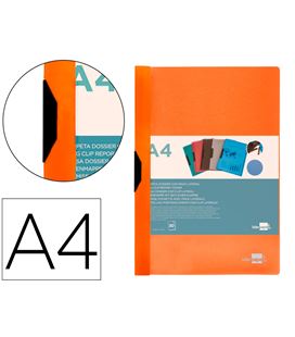 Dossier pinza pp a4 30hj naranja fluor liderpapel dp22 11300