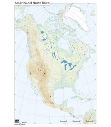 Mapa mudo america del norte fisico erik mm0122 - 21601027