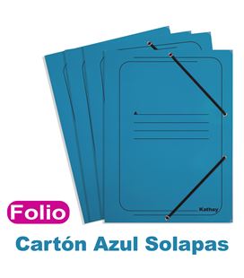 Carpeta goma solapa fº carton azul kathay grafoplas 864904030