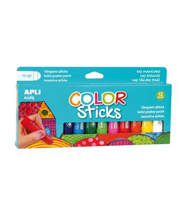 Tempera solida color sticks 10g 12u apli 14228 - 14228