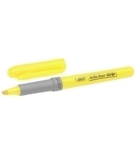 Marcador fluorescente brite liner grip amarillo bic 312555