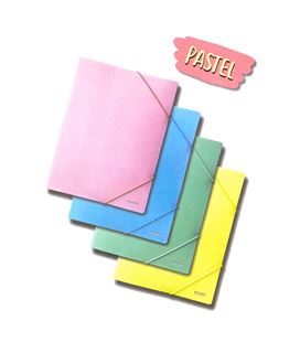 Carpeta a4 gomas solapas pp colores pastel surtidos dohe 91534