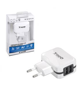 Cargador usb 2 entradas tooq - tqwc-11s02wt dohe 20181