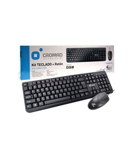 Teclado con cable + raton negro 1000dpi usb cromad cr0677 17174 - CR0677