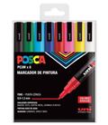 Rotulador permanente 1.5mm estuche basic pc-3m/8c posca uni 182634670