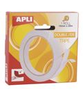 Cinta adhesiva 15mmx20m doble cara transparente apli 17723 - 17723