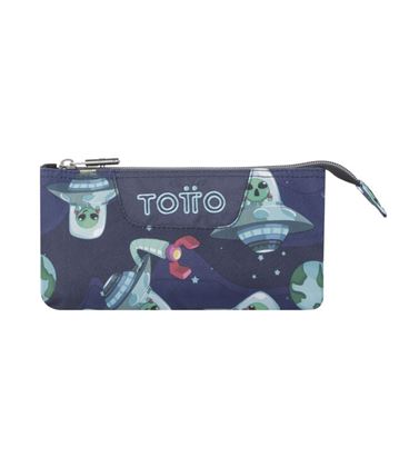 Estuche vacío triple planetas y aliens totto ac52eco012-2220z-5jy - AC52ECO012-2220Z-5JY