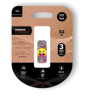 Memoria emoji guiño usb 2.0 32gb (canon incluido) techonetech tec4402-32