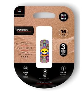 Memoria emoji me parto usb 2.0 16gb (canon incluido) techonetech tec4403-16