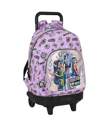 Mochila con carro compact extraible monster high "best boos" safta 622340918 - 622340918