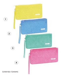 Estuche vacío plano silicona glitter surtido safta 312189975 - 312189975