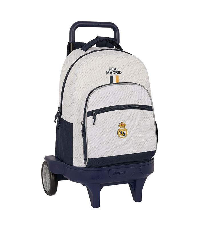 Mochila con carro compact evol. ext. real madrid 1ª equip. 23/24 safta  61235428