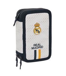 Estuche con pinturas y rotuladores triple 36pcs real madrid 1ª equip. 23/24 safta 412354857