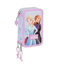 Estuche con pinturas y rotuladores triple 36pcs frozen "believe" safta 412315857 - 412315857