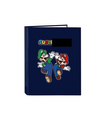 Carpeta fº 4 anillas mixtas super mario safta 512308067 - 512308067